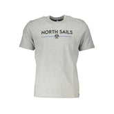 North Sails Gray Cotton T-Shirt - T-Shirts