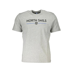 North Sails Gray Cotton T-Shirt - T-Shirts