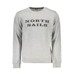 North Sails Gray Organic Cotton Men Sweater - XXL - Sweatshirts