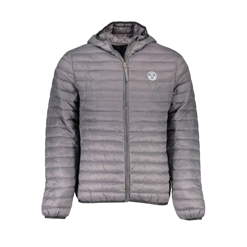 North Sails Gray Polyamide Men Jacket - Puffer Jackets