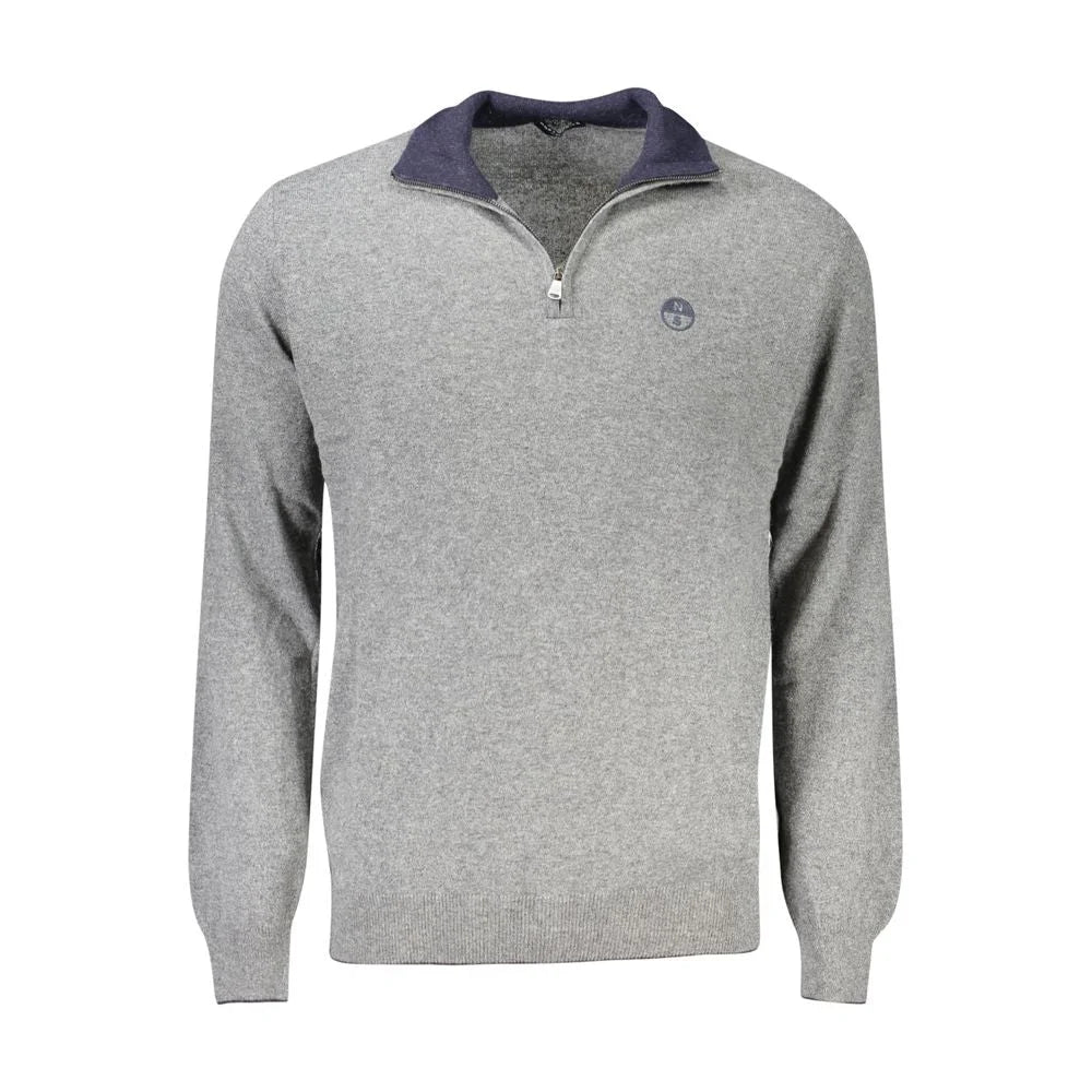 North Sails Gray Wool Men Sweater - Sweaters