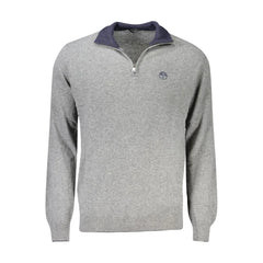 North Sails Gray Wool Men Sweater - Sweaters