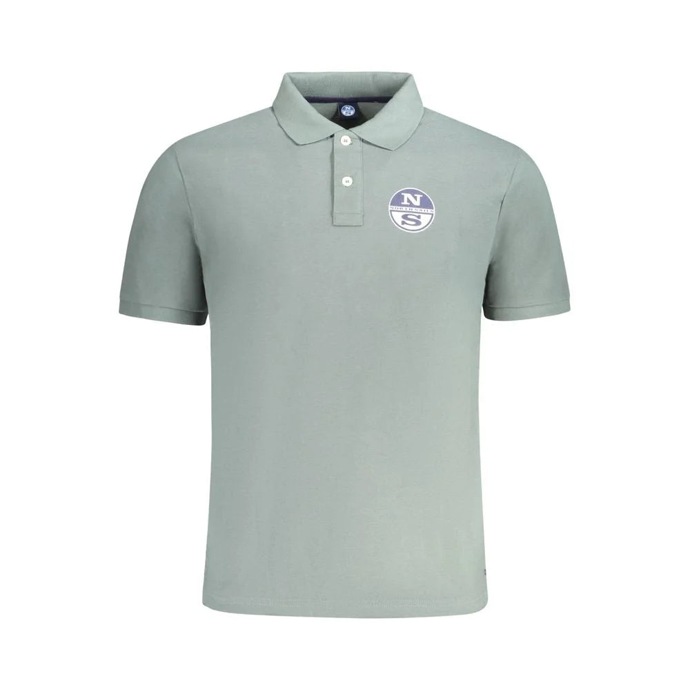 North Sails Green Cotton Men Polo Shirt - Polos