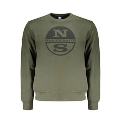 North Sails Green Cotton Men Sweater - Sweatshirts
