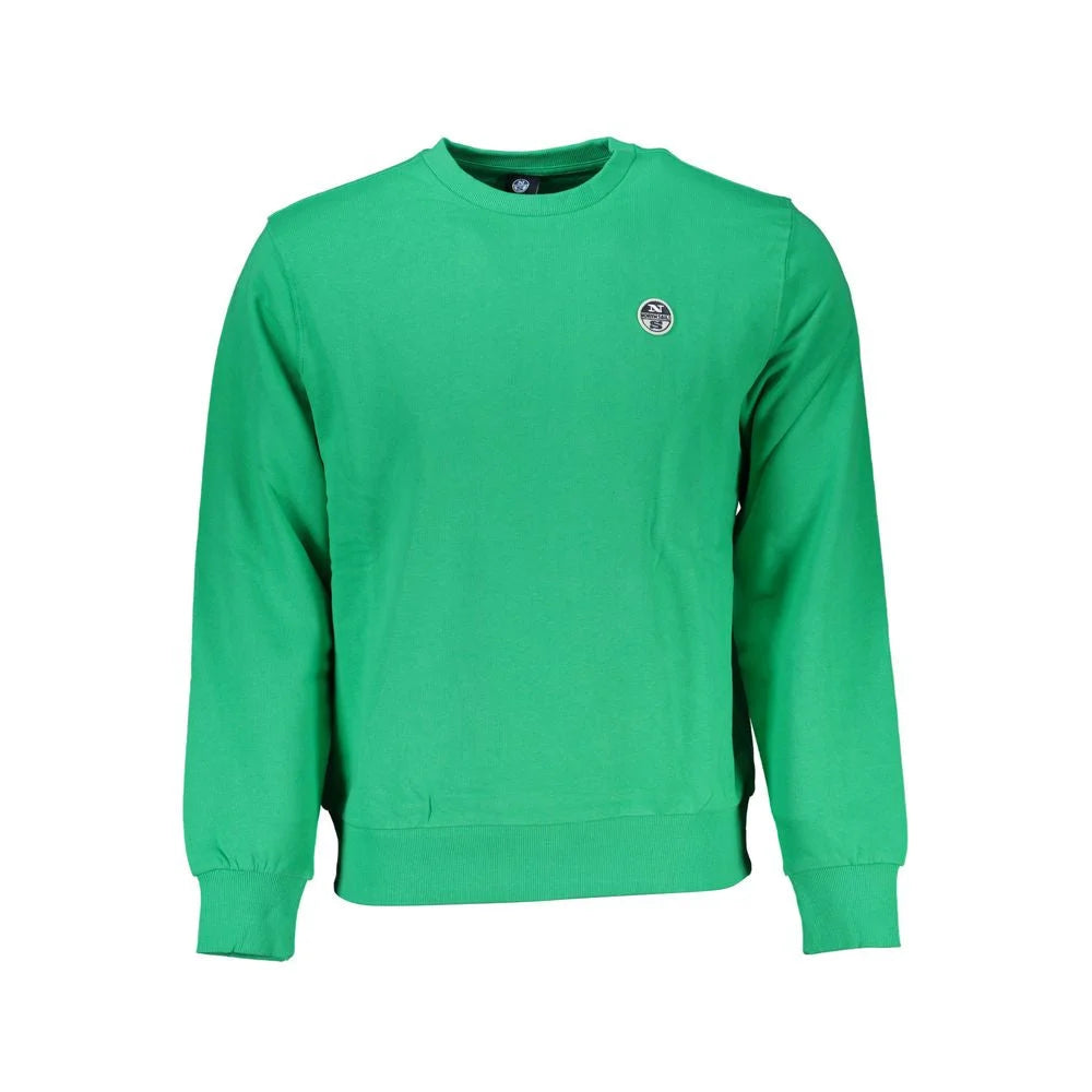 North Sails Green Cotton Men Sweater - Sweatshirts