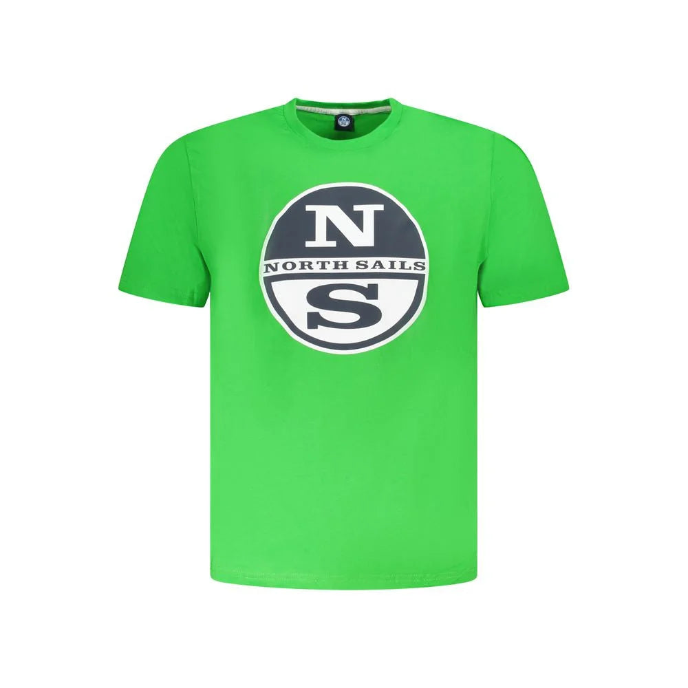 North Sails Green Cotton Men T-Shirt - T-Shirts