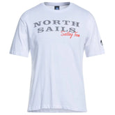 North Sails Pristine White Rubber Logo Tee - T-Shirts