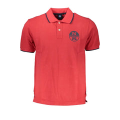 North Sails Red Cotton Polo Shirt - Polos