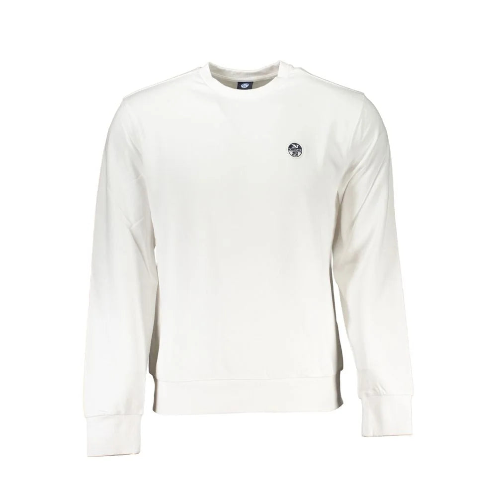 North Sails White Cotton Men Sweater - Sweatshirts