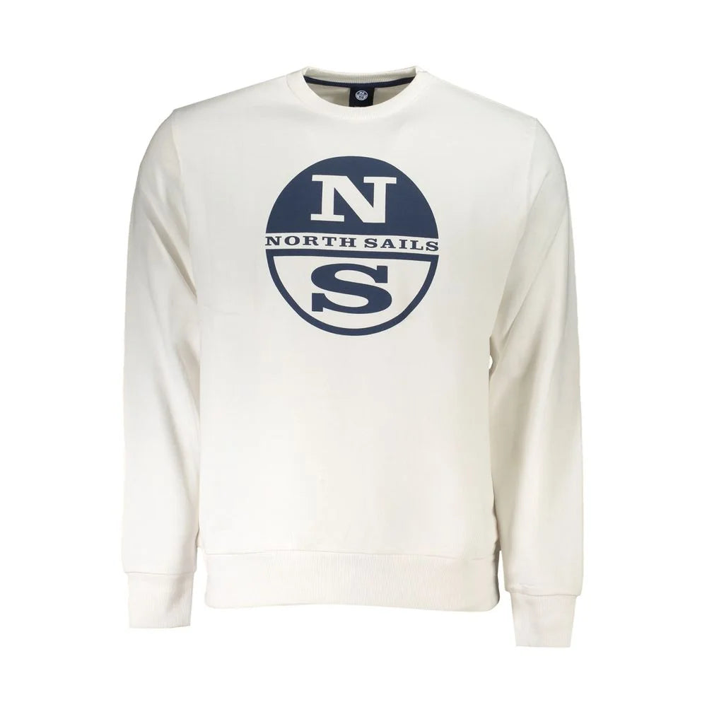 North Sails White Cotton Men Sweater - Sweatshirts