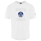 North Sails White Cotton Men T-Shirt - T-Shirts