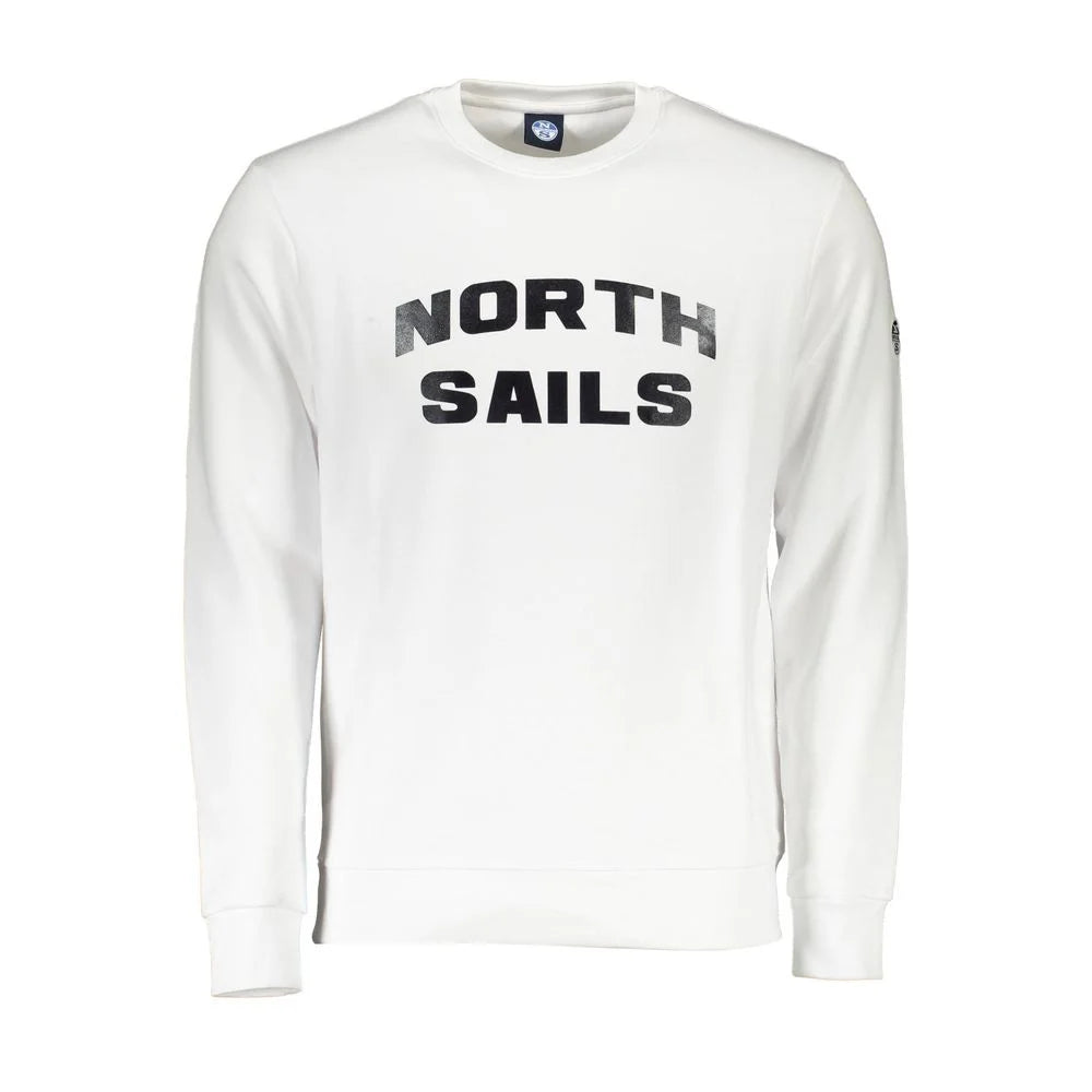 North Sails White Cotton Men’s Sweater - Sweatshirts