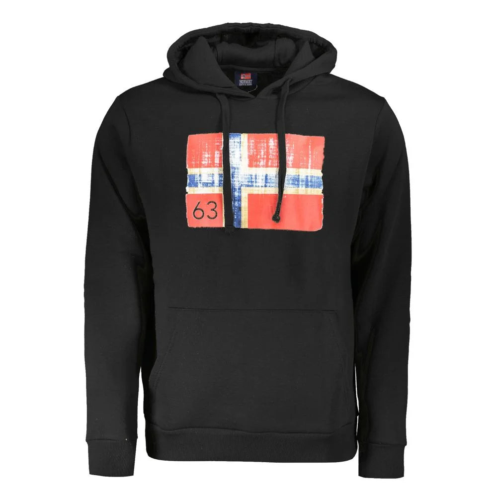 Norway 1963 Black Cotton Men Sweater Hoodie - XL - Hoodies