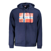 Norway 1963 Blue Cotton Men’s Hooded Sweater - Hoodies