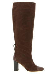 ODISSI Brown Calfskin Over The Knee