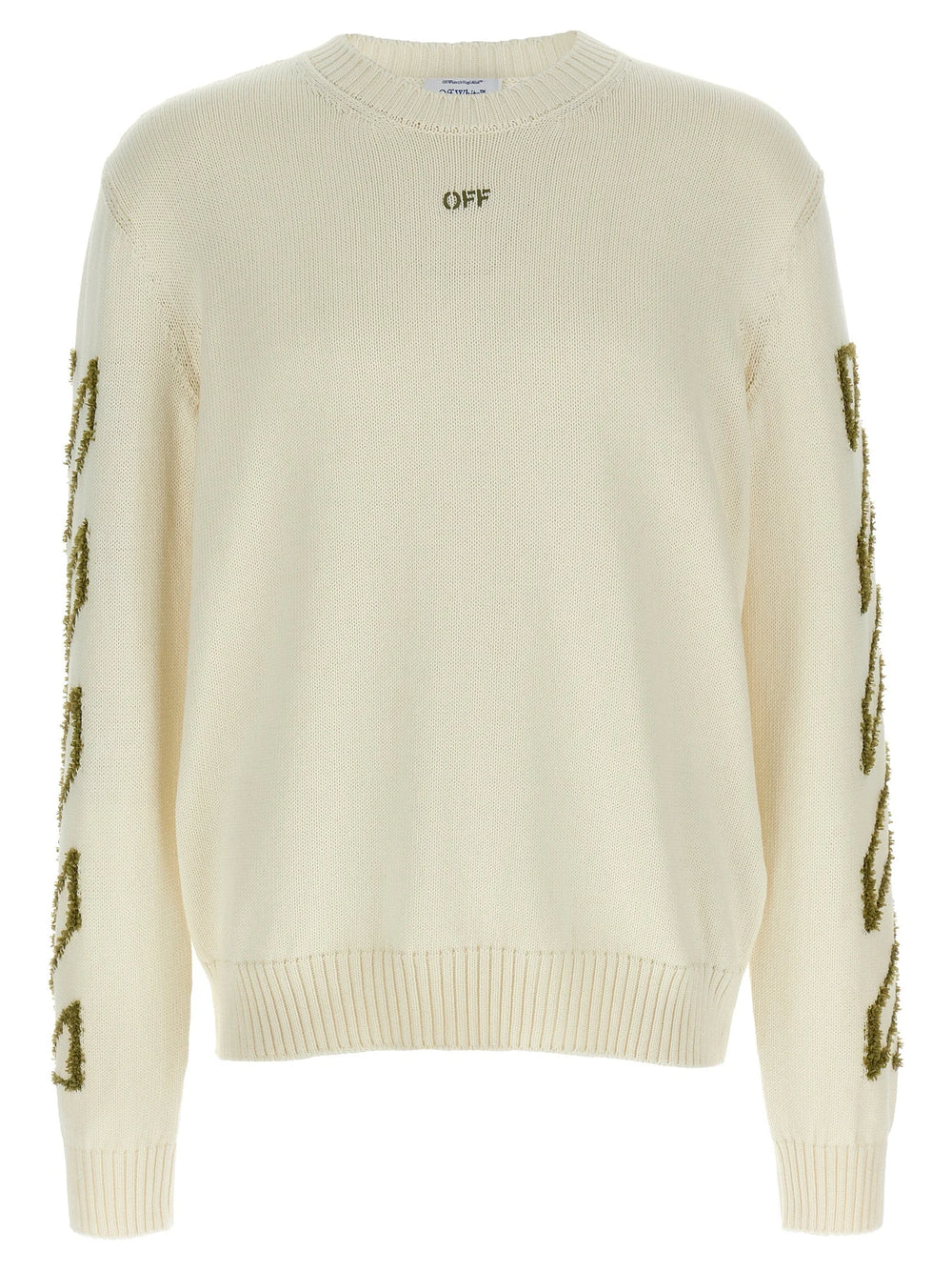 Off-White Beige Cotton Cardigan