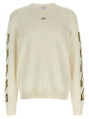 Off-White Beige Cotton Cardigan