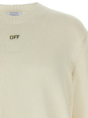 Off-White Beige Cotton Cardigan