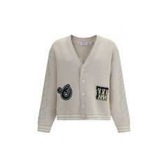 Off-White Beige Cotton Cardigan