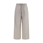 Off-White Beige Cotton Casual Pants