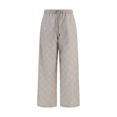 Off-White Beige Cotton Casual Pants