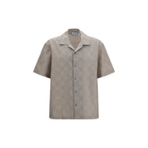 Off-White Beige Cotton Pattern Shirt