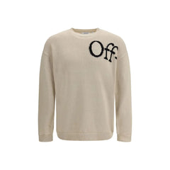 Off-White Beige Cotton Sweatshirt
