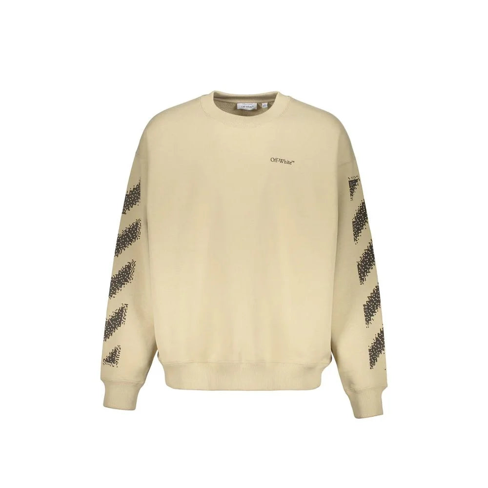 Off-White Beige Cotton Sweatshirt