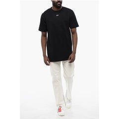 Off-White Black Cotton ARROW Crew-neck T-shirt - T-Shirts