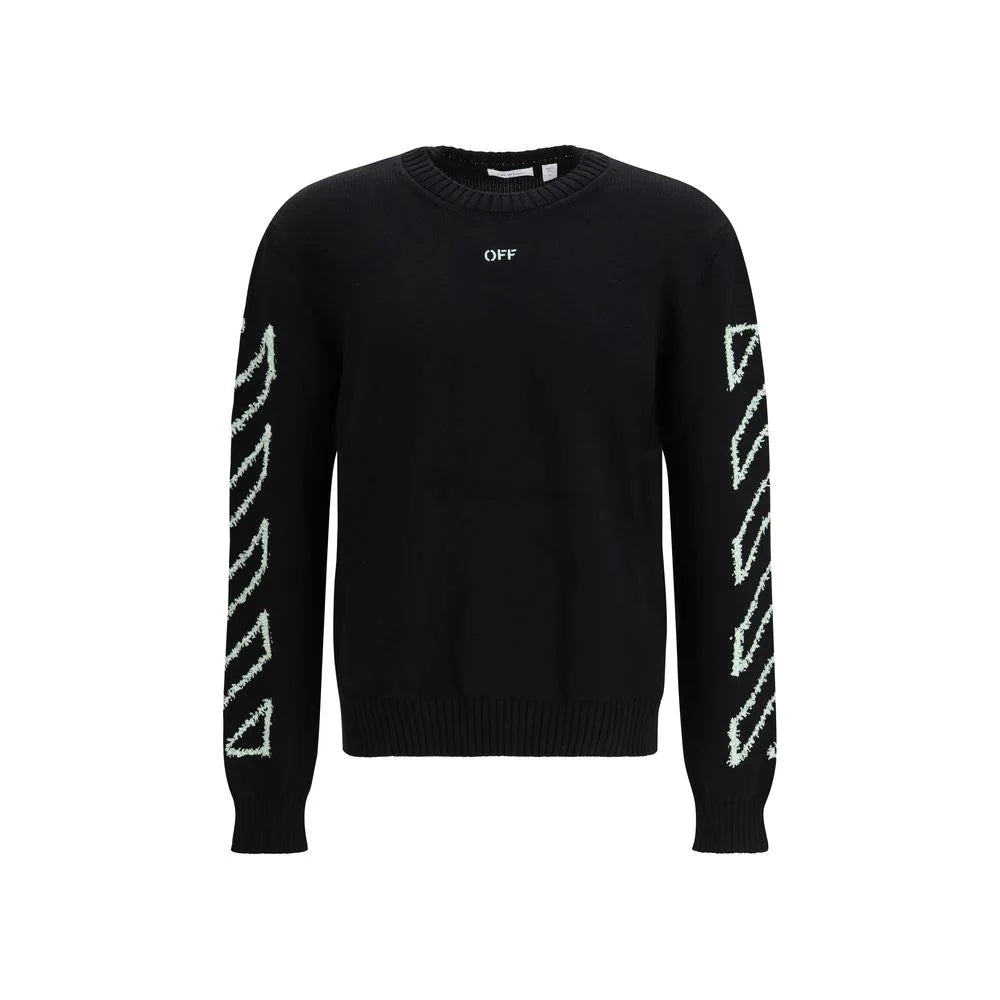 Off-White Black Cotton Sweatshirt