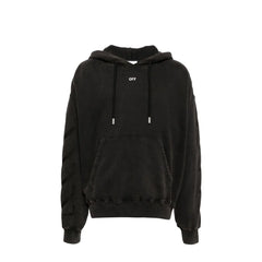 Off-White Black Cotton Sweatshirt - S