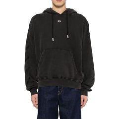 Off-White Black Cotton Sweatshirt - S