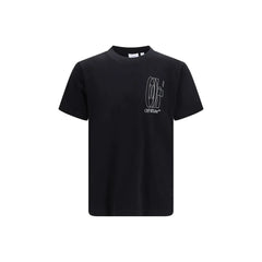 Camiseta de algodón negra Off-White