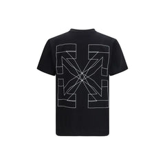 Camiseta de algodón negra Off-White