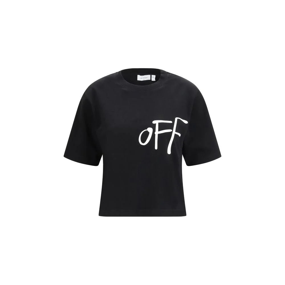 Off-White Black Cotton T-Shirt