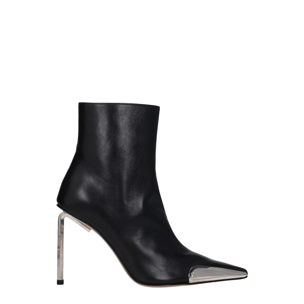 Off-White Black Leather Ankle Boots - Boots