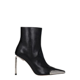 Off-White Black Leather Ankle Boots - Boots