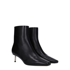 Off-White Black Leather Ankle Boots - Boots