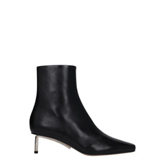 Off-White Black Leather Ankle Boots - Boots
