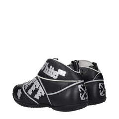 Off-White Black Leather High Tops - EU43/US10