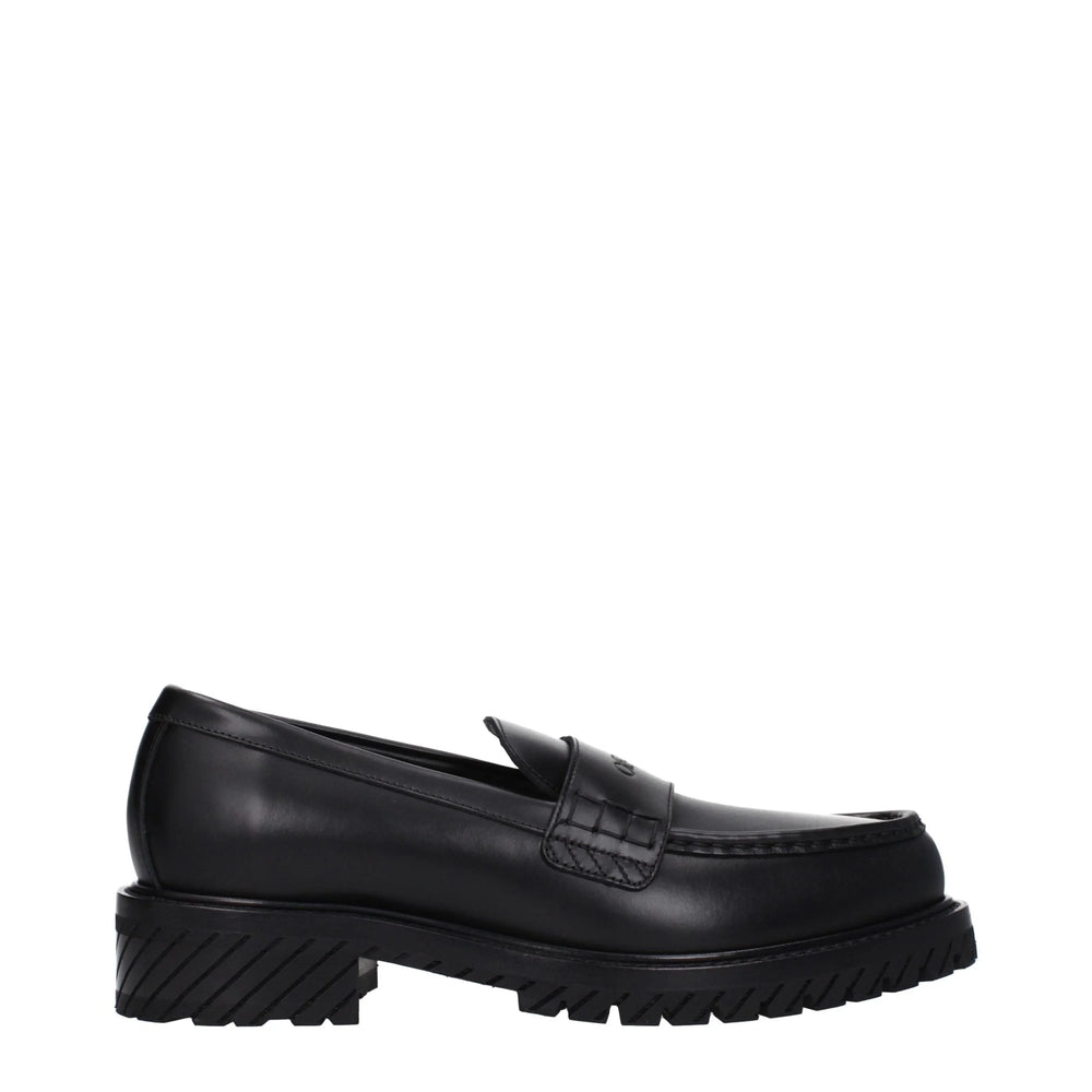 Off-White mustad nahast sisseistumismokassiinid - EU41/US8