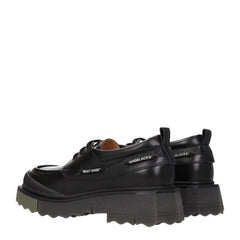 Off-White Black Leather Slip-On Loafers - EU42/US9