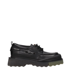 Off-White Black Leather Slip-On Loafers - EU42/US9