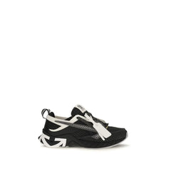Off-White Black Polyester Athletic Sneakers