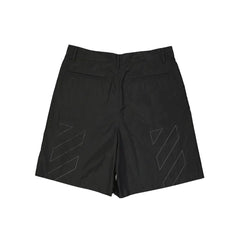 Off-White Black Polyester Short And Mini Shorts - M