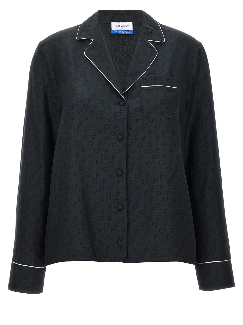Off-White Black Silk Blouse