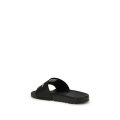 Off-White Black Slides with Bookish Logo - EU40/US7