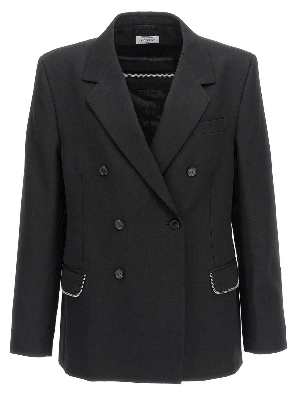 Off-White Black Virgin Wool Blazer