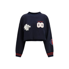 Off-White Blue Cotton Sweatshirt - M