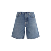 Off-White Blue Denim Shorts
